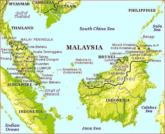 马来西亚砂拉越地图图片